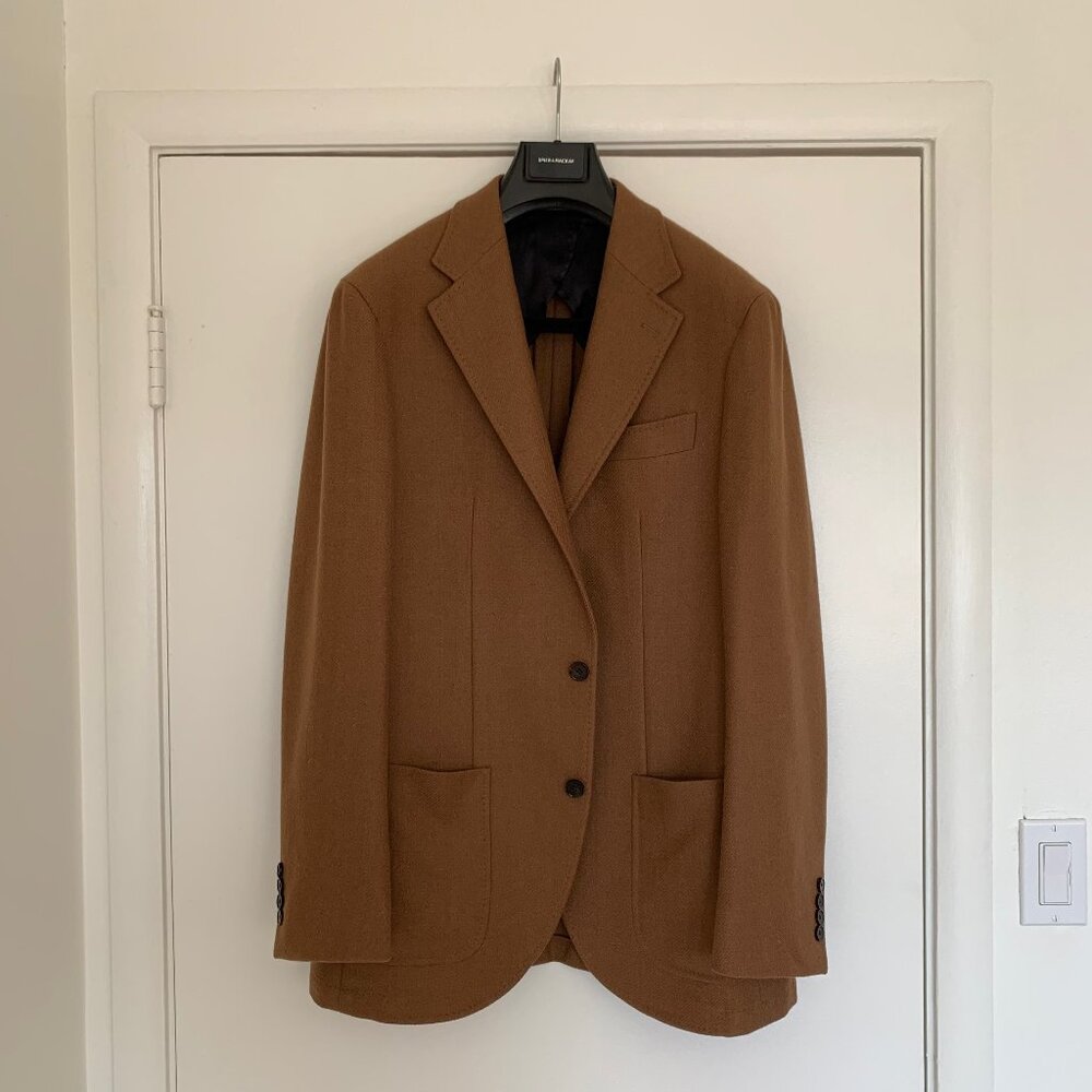 Spier & Mackay Wool-Cashmere Sport Coat | 44L | Brown | Lanificio di Pray